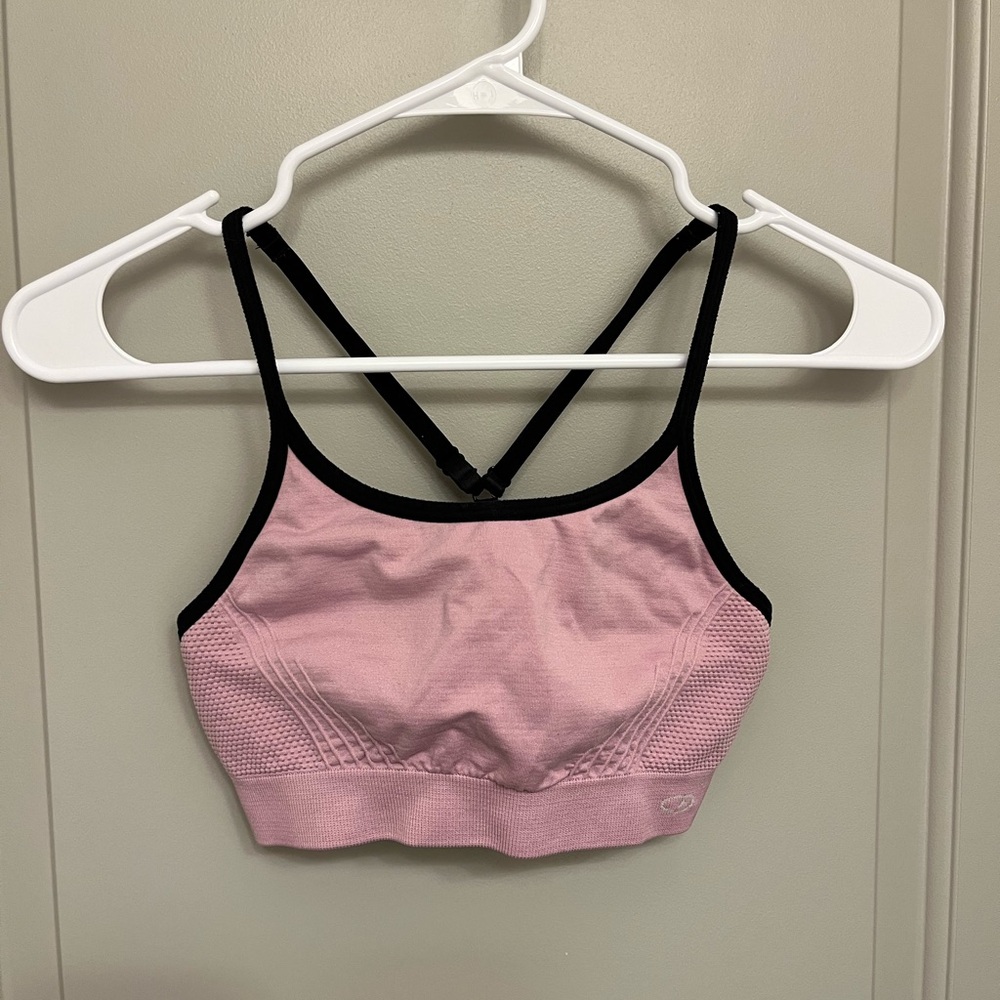 Champion size small purple and black sports bra